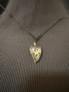 Starfish Pendant Necklace half heart shape